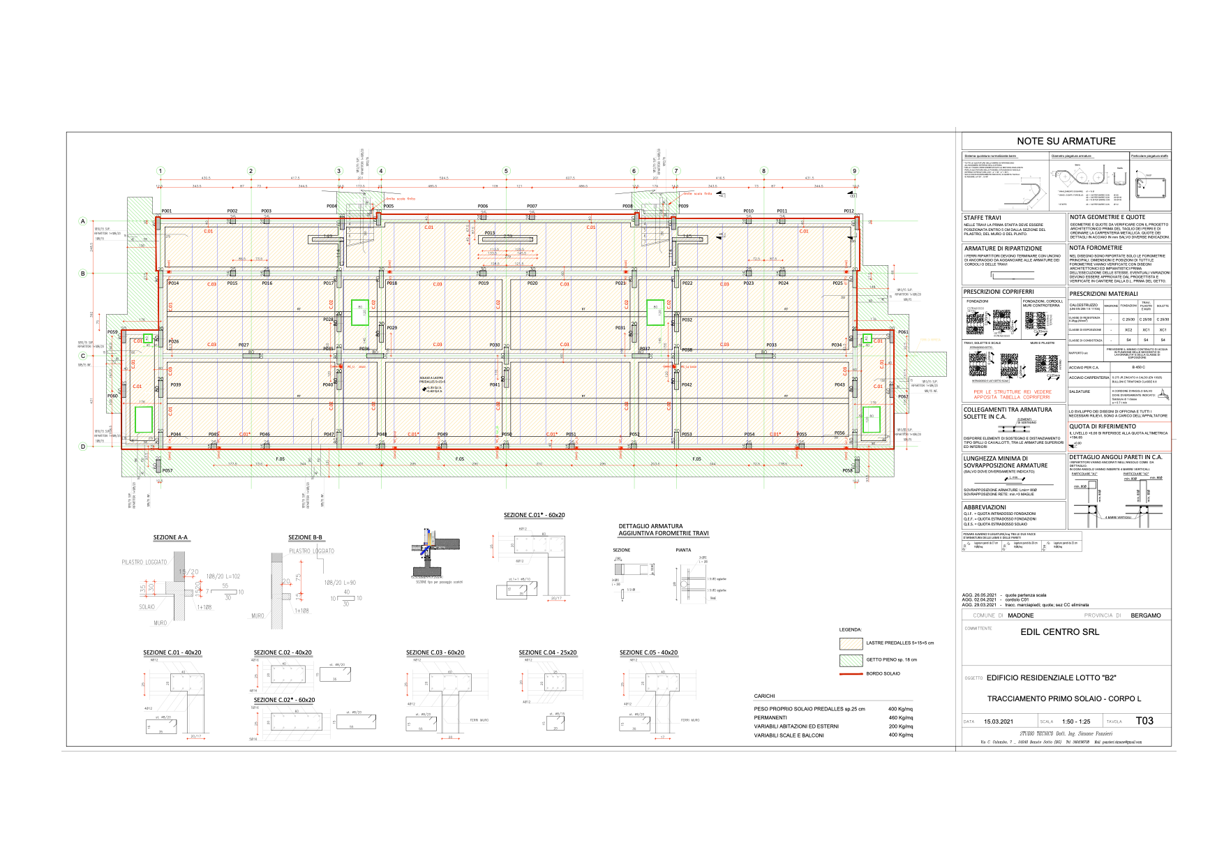 tavole progetto realizzazione edificio