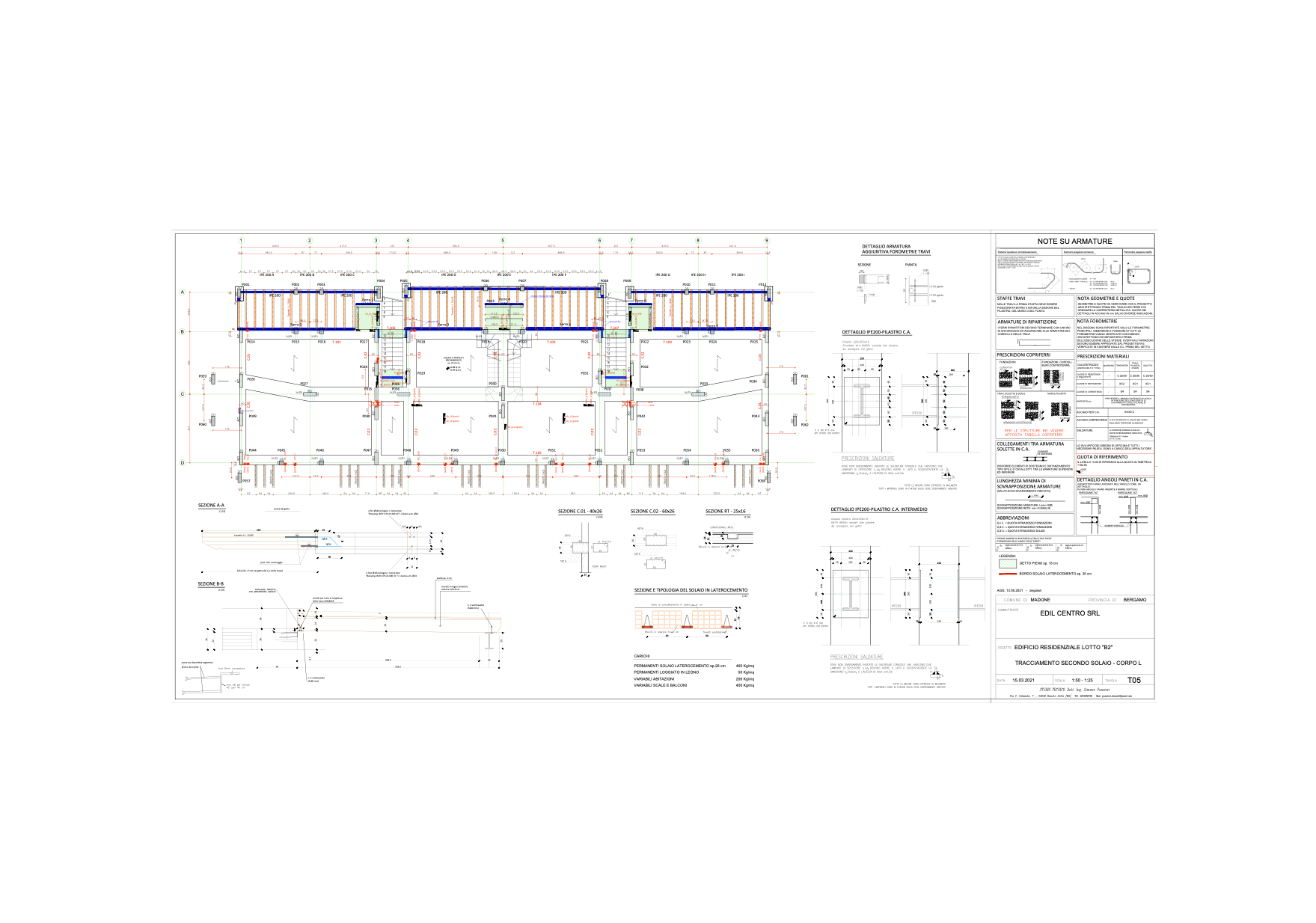 tavole progetto realizzazione edificio